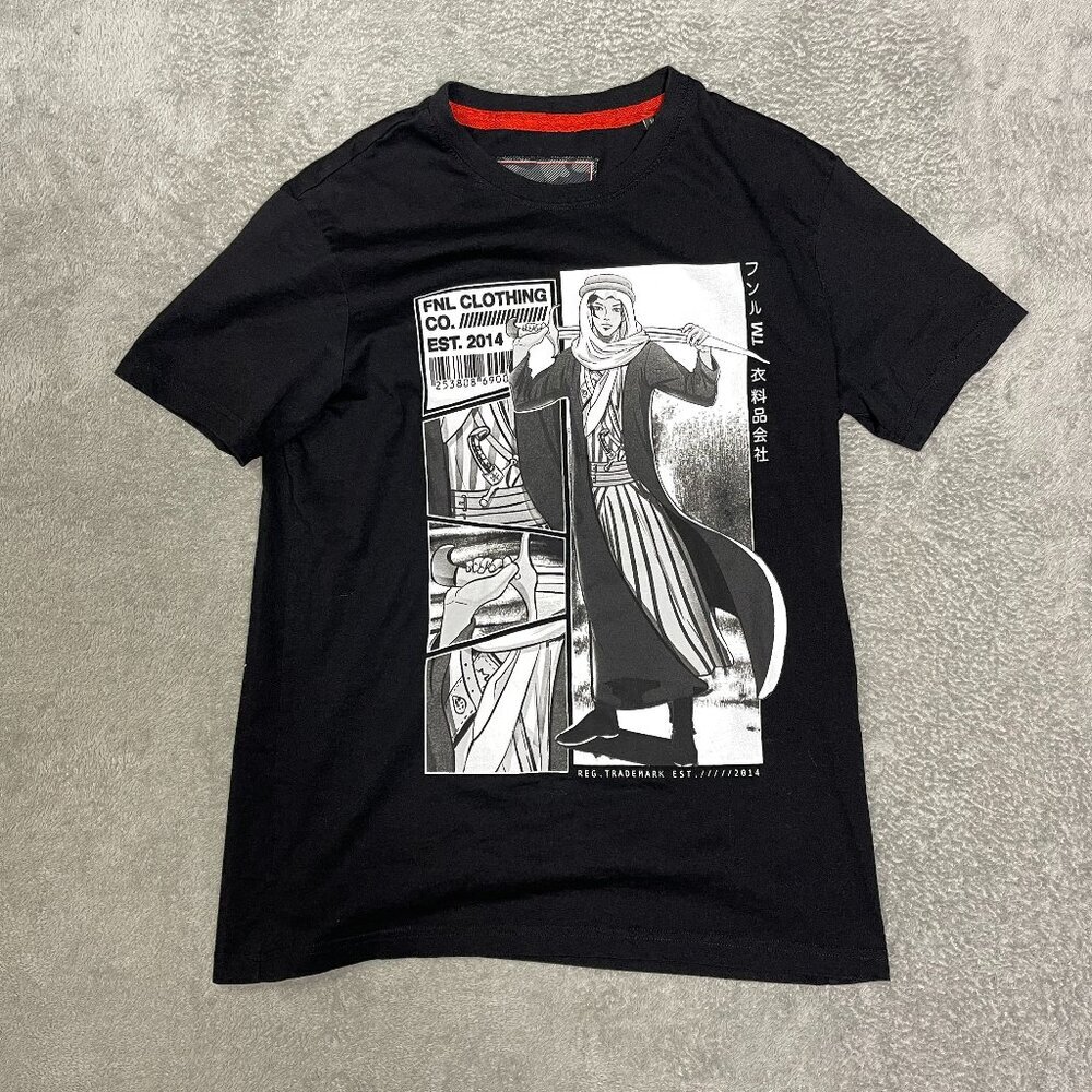 FNL Shirt Exxpressive Streetwear Medium Black Short Sleeve‎ Graphic